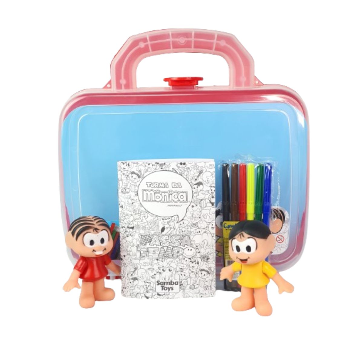 Kit Maleta Turma Da Mônica Passatempo / Colorir - Samba Toys Kit Maleta Turma Da Mônica Passatempo / Colorir - Samba Toys